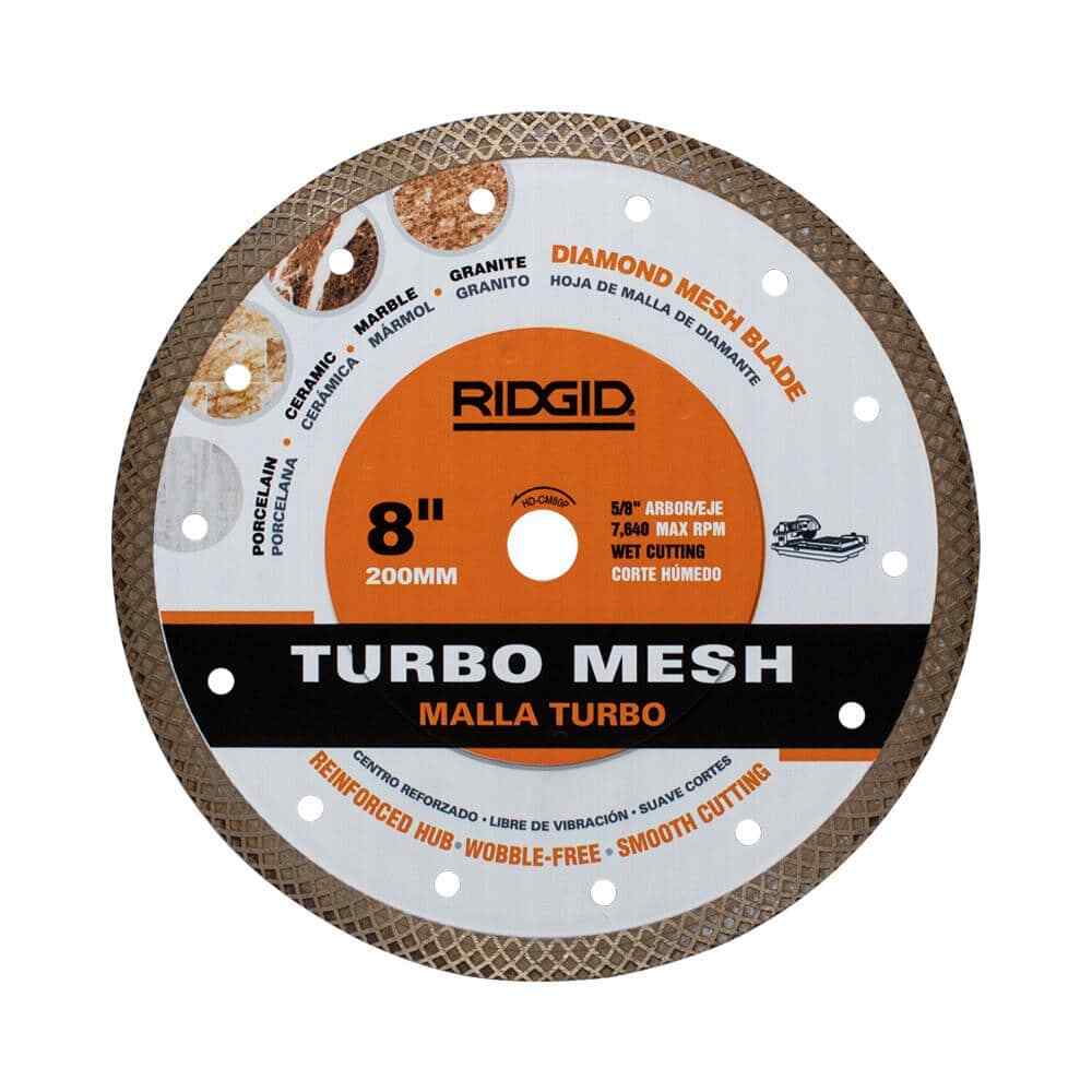 RIDGID 8 in. Continuous Mesh Rim Diamond Blade
