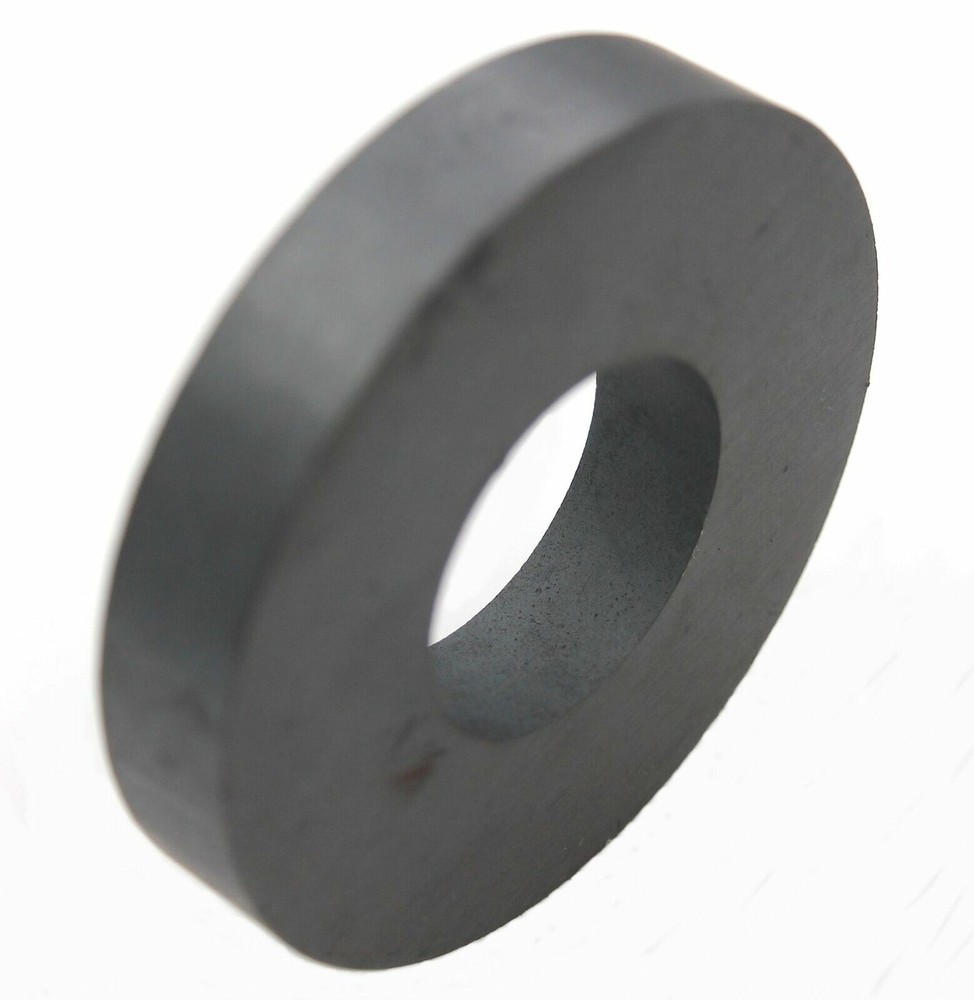Ferrite Donut / Ring Ceramic Type Magnet, Size 2¾" OD, 1¼" ID, ½" Thick