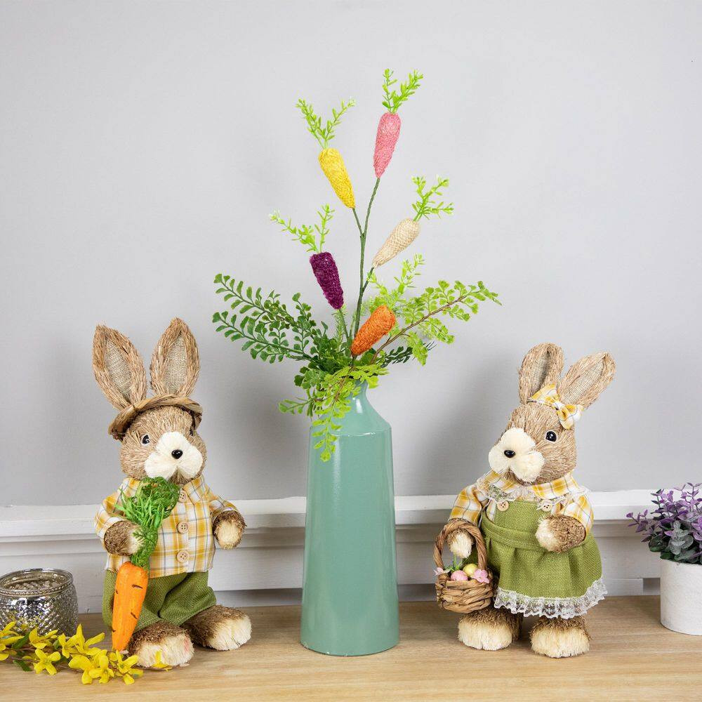 Knitted Carrots Easter Spray-23.75 In.-Multicolor
