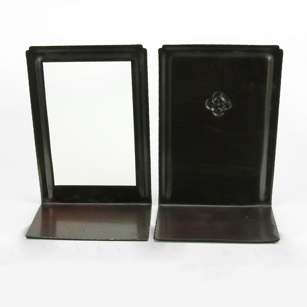 Roycroft shops hammered copper frame & panel bookends arts & crafts brown