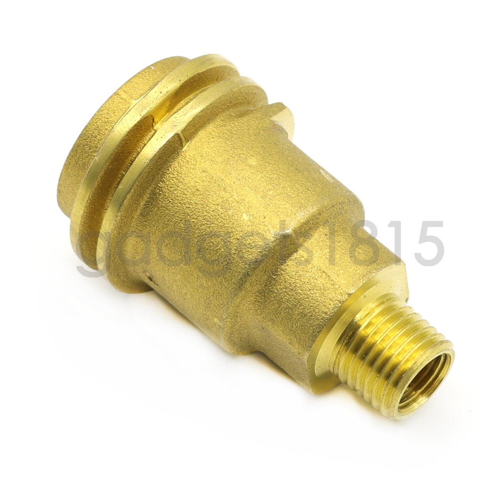 Solid Brass QCC1 Nut Propane Gas Fitting Adapter 1/4" Male Pipe Thread Connector
