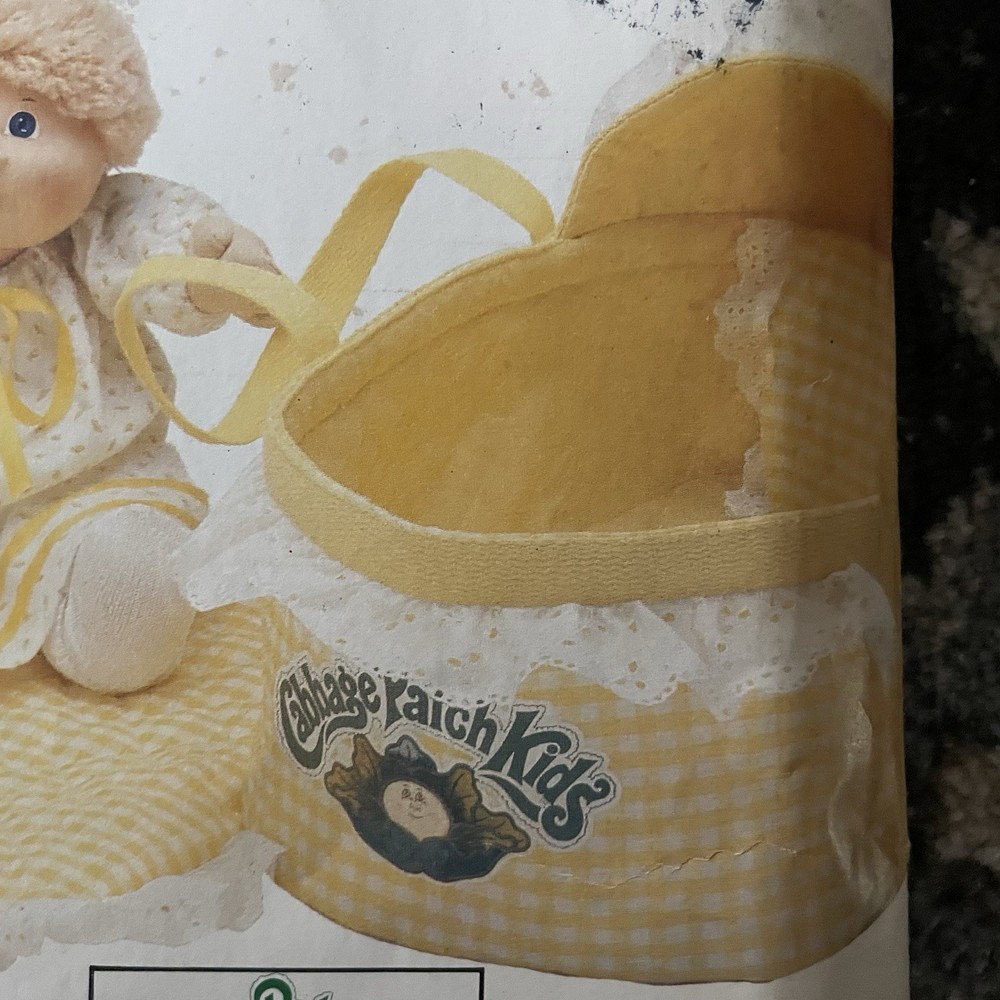 1984 Cabbage Patch Kids Doll Accessory Sewing Pattern Bed Carrier Vintage Cut*