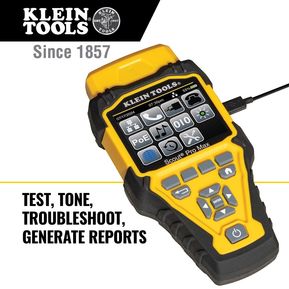 Klein Tools VDV501-770 Scout® Pro Max Network Cable Tester With Remote Set