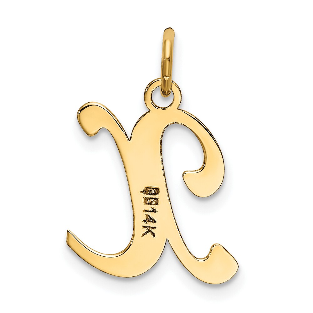 14KY Script Letter X Initial Charm YC248X