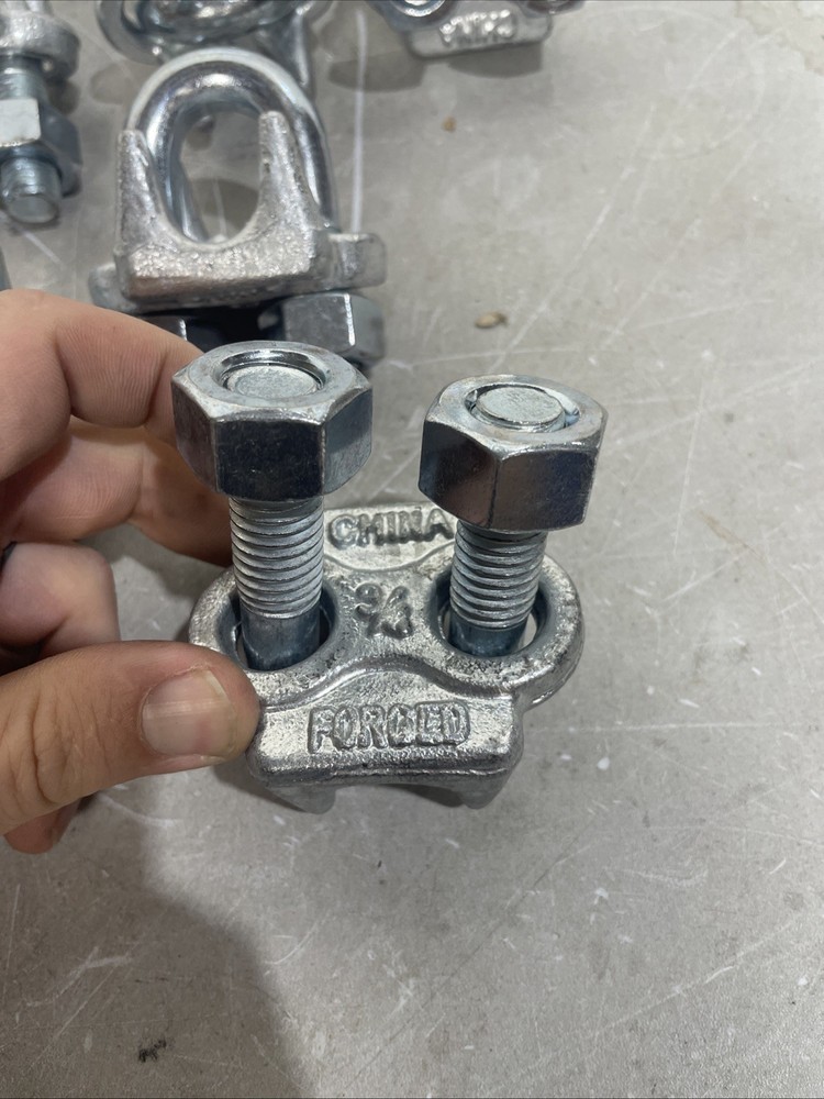 10 Pack 3/4" Galvanized Drop Forged Wire Rope Clips