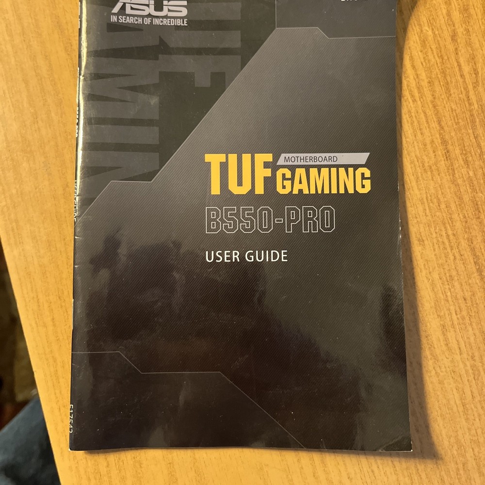 ASUS TUF Gaming PC Motherboard User Guide B550-Pro