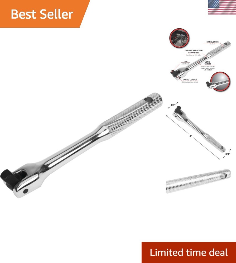 6-Inch Chrome Vanadium Flex Handle - Effortless Torque Application
