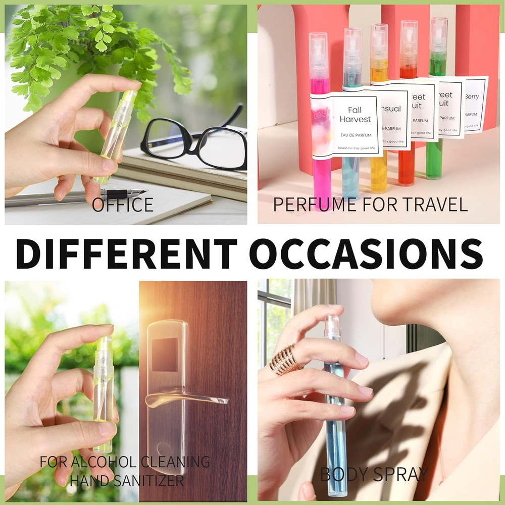 20Pcs Mini Spray Bottles, 10Ml 5Ml Perfume Atomizer Fine Mist, Plastic Perfume B