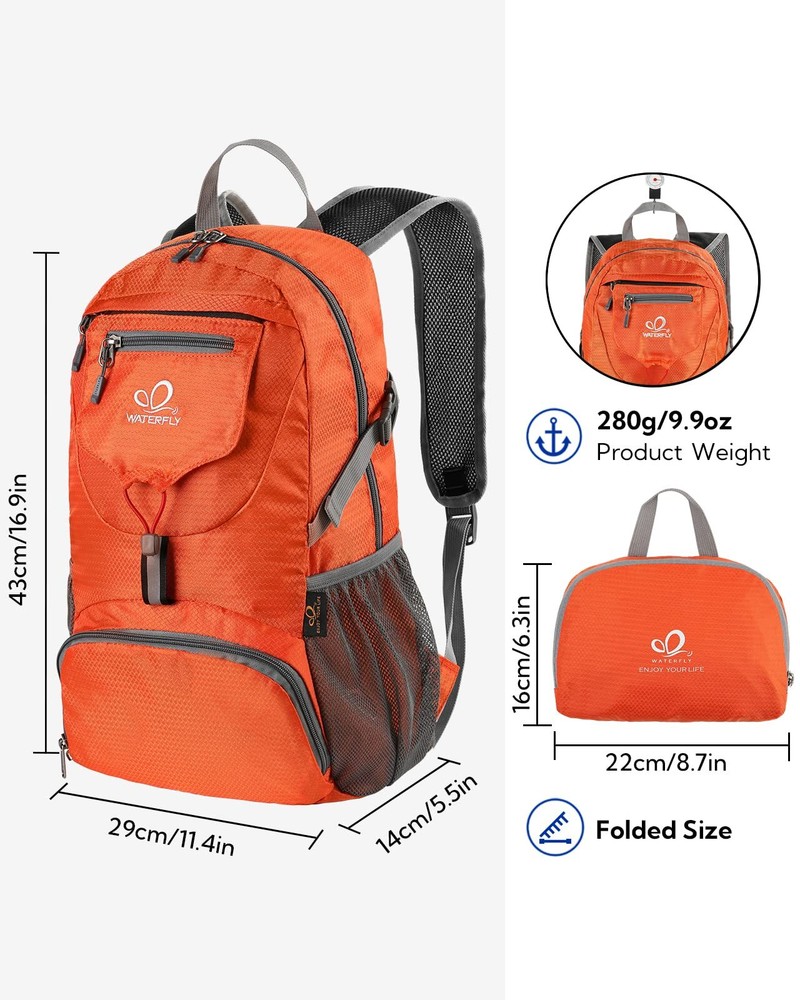 Small Lightweight Packable Backpack 20l Ultra Light Foldable Travel Hiking Ca...