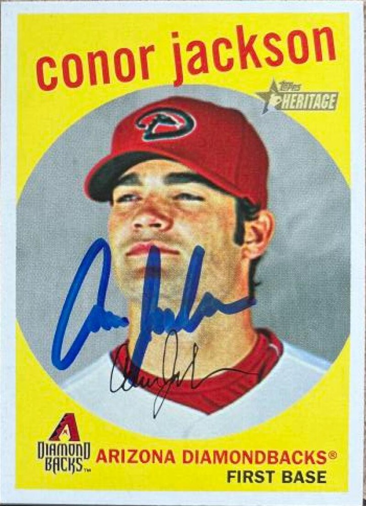 Conor Jackson Autographed 2008 Topps Heritage #89