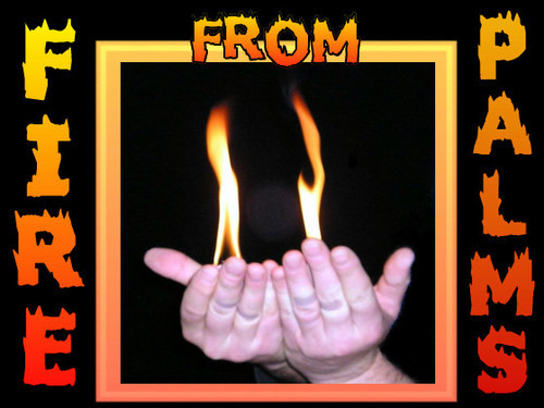 FIRE FROM PALMS GIMMICK Magic Trick Illusion Instructions Classic Impressive