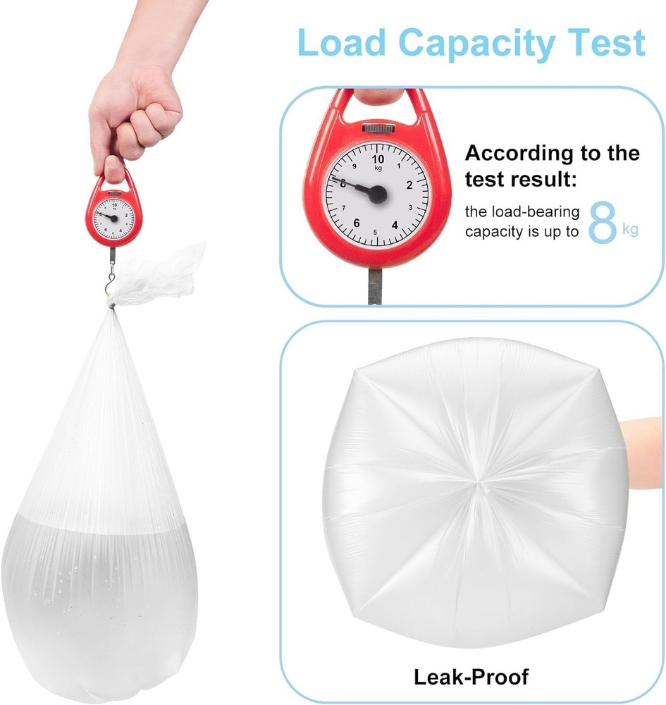 13 Gallon GarbageBags Tall Kitchen CompostableTrashBag White Biodegradable U...