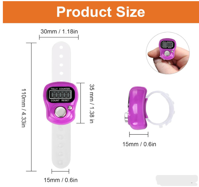 Electronic Finger Counter Resettable 5 Digit LCD Electronic Digital Display Gift