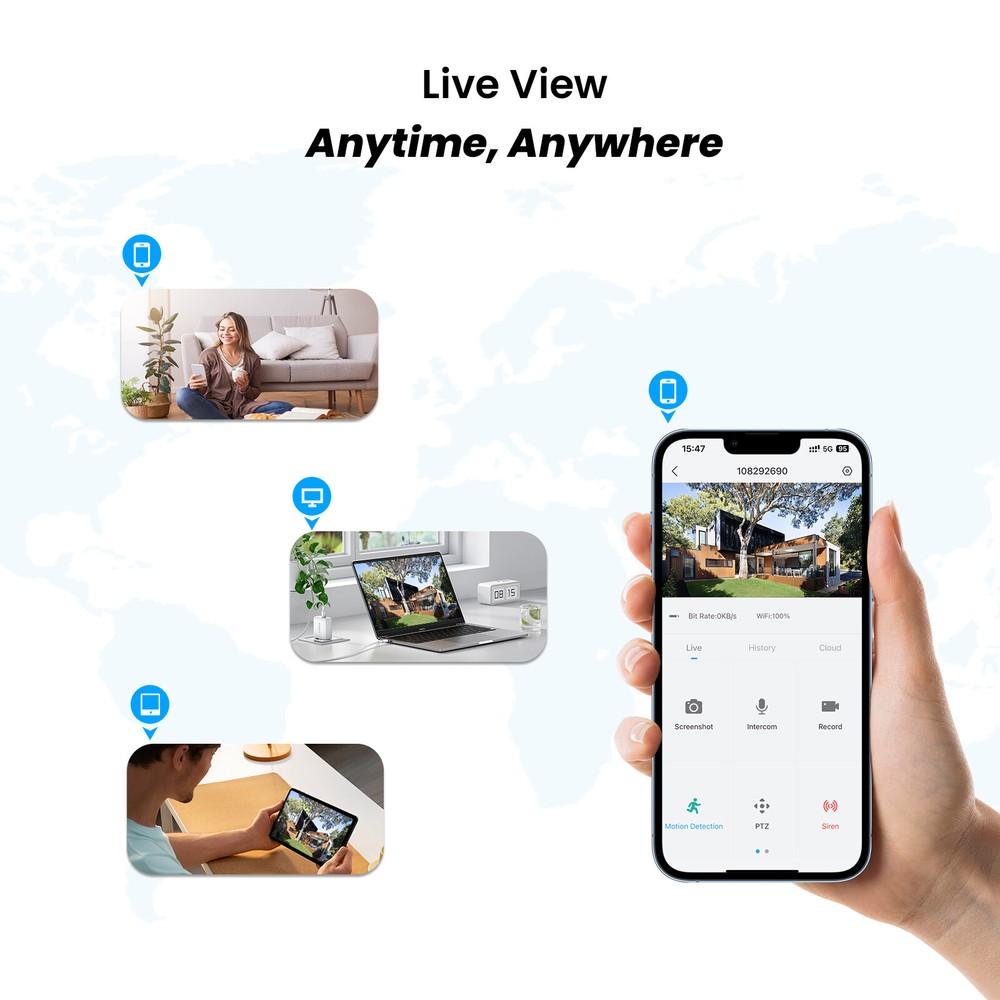 ANRAN 8MP 8CH Home Security Camera System Wired PoE IP Outdoor Motion Detection