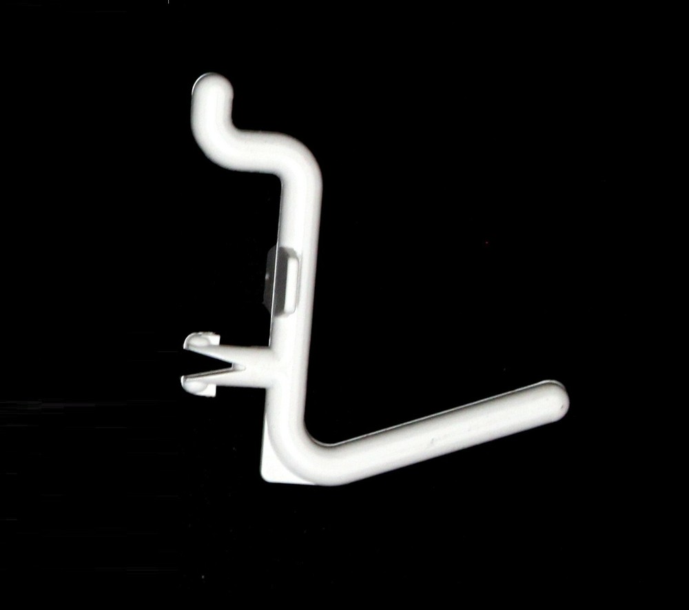 Plastic White L Style Pegboard Hook Kit Storage 100 Pack PEGBOARD NOT INCLUDED