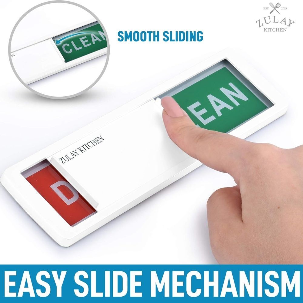 Zulay Kitchen Clean Dirty Dishwasher Magnet Sign