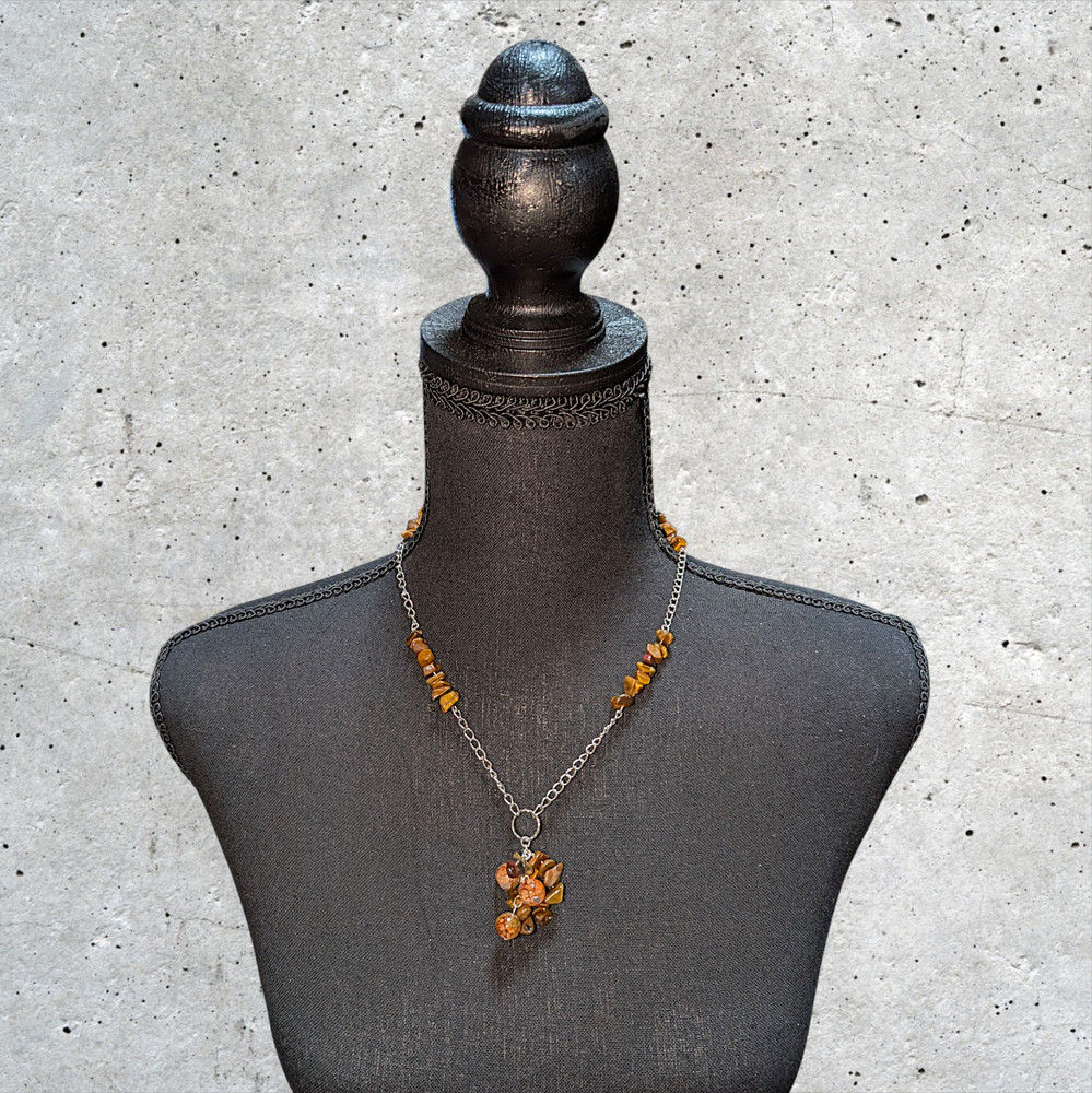 Natural Brown Stone Necklace