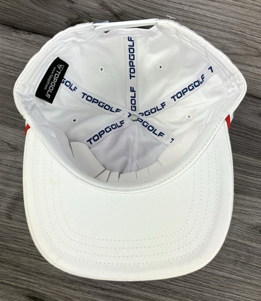 Top Golf Hat Cap white w/ red rope NWT