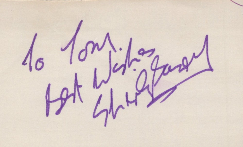 Shirley Bassey signed 3x5 card Vintage