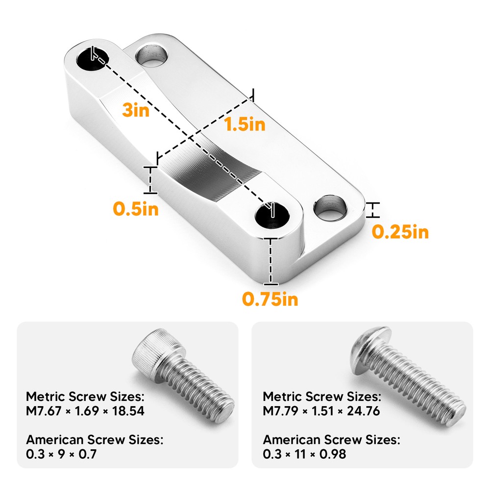 Front Fender 20mm Riser Relocator Spacers For Harley FLHT FLTR FLHX 2003-2013