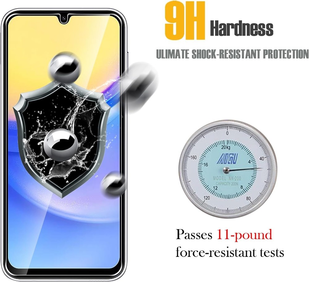 For Samsung Galaxy A02s Clear Tempered Glass Screen Protector , Case Friendly