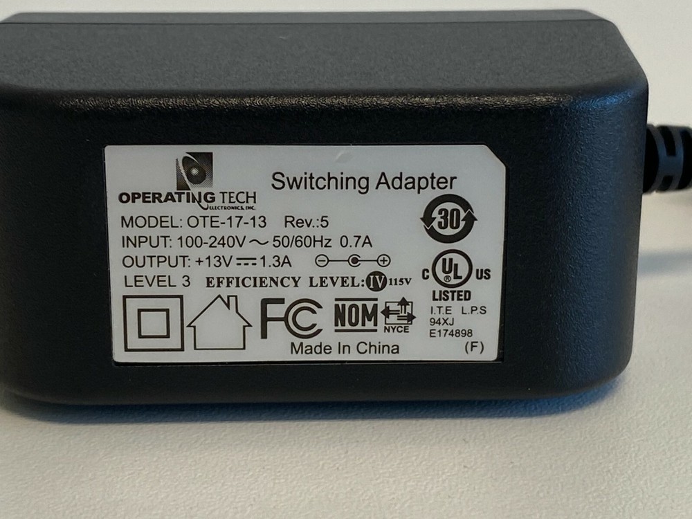 AA2: Operating TECH OTE-17-13 Power Supply Adaptor