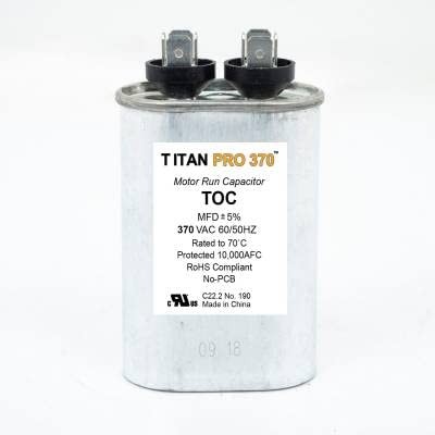 Packard TOC30 Run Capacitor 30 MFD 370 Volt Oval