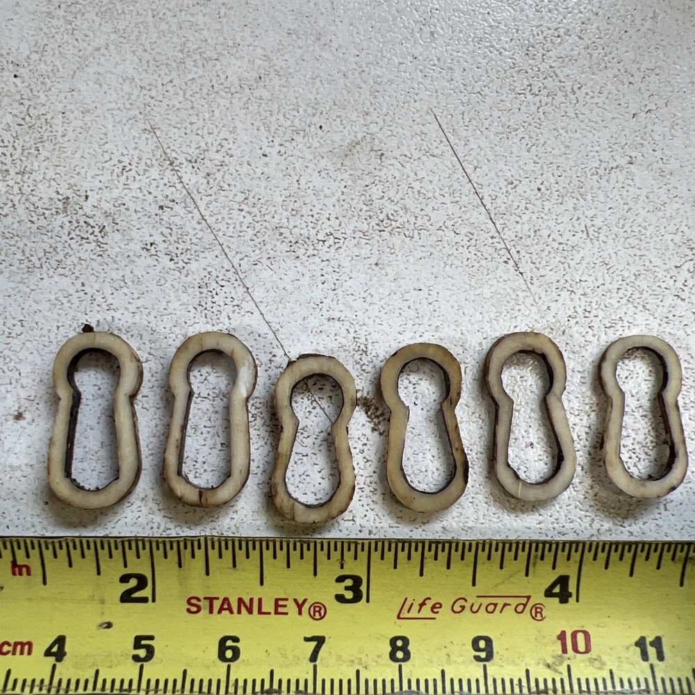 Six 19thC Bone Escutcheons