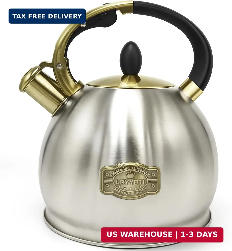 Stove top Whistling Tea Kettle Food Grade Stainless Steel Teapot of 5-layer base
