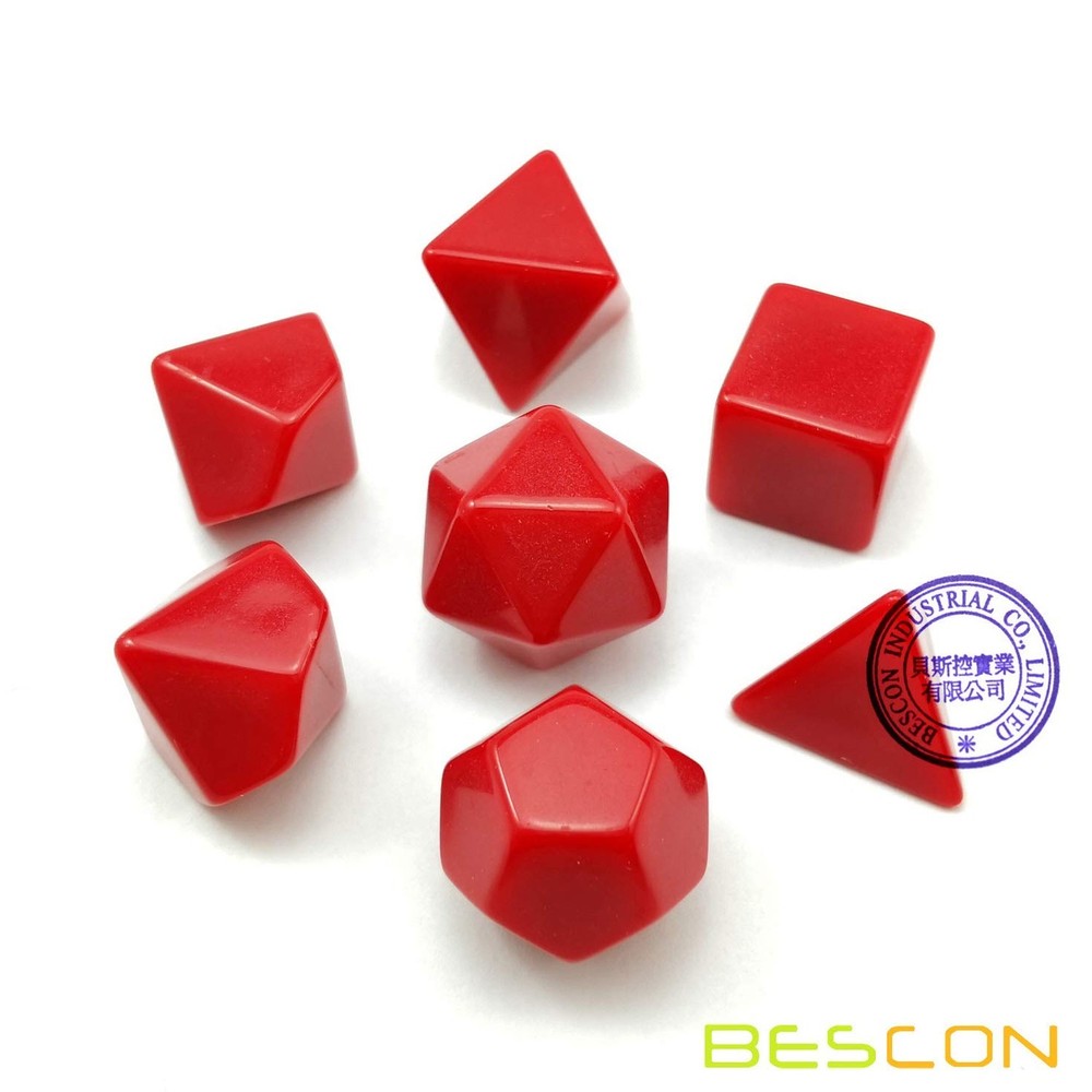 Bescon Blank Polyhedral RPG Dice 35pcs Assorted Colors Set, Solid Colors in C...