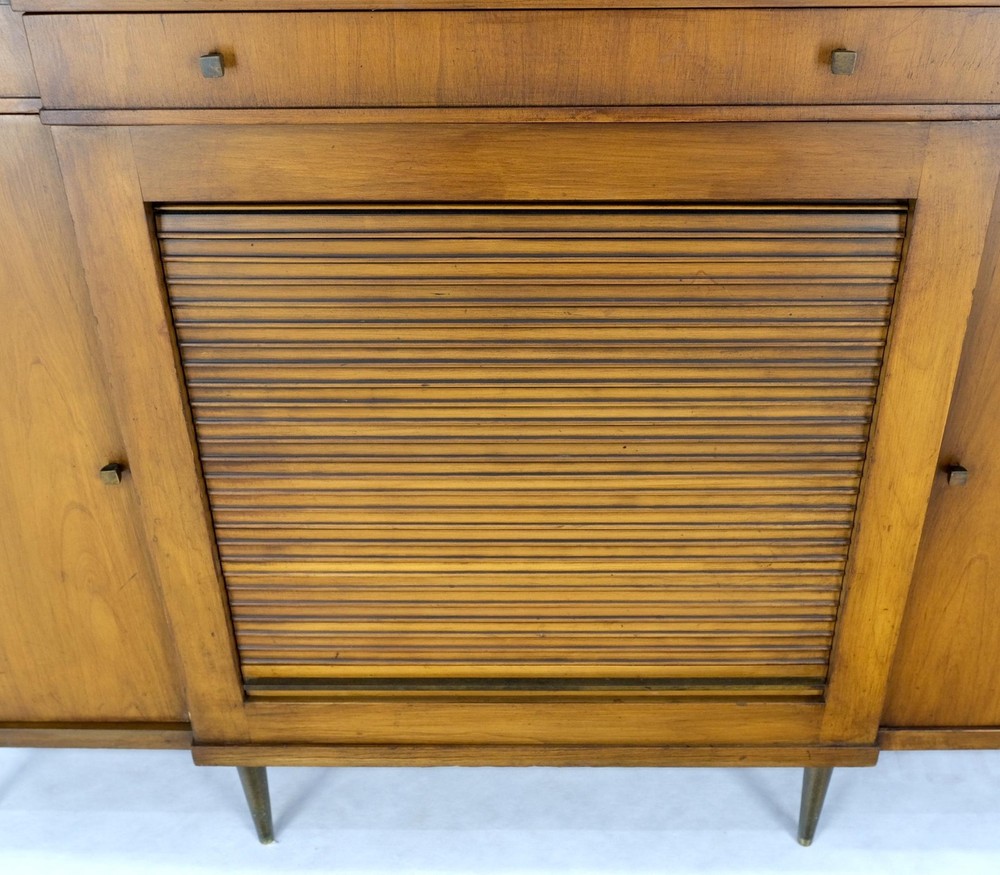 Widdicomb Tambour Doors Compartment Console Server Credenza Cabinet Sideboard