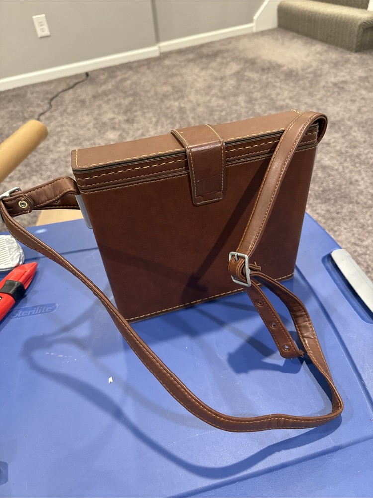 Vintage Polaroid Camera & Accessory Leather Carry Case