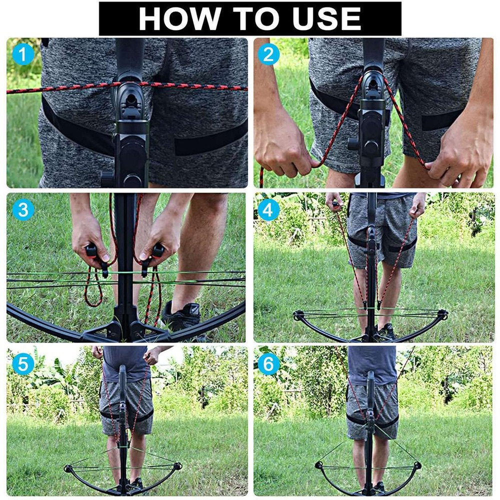 Crossbow Rope String Cocking Device Ropes for Archery Hunting Handle Tool