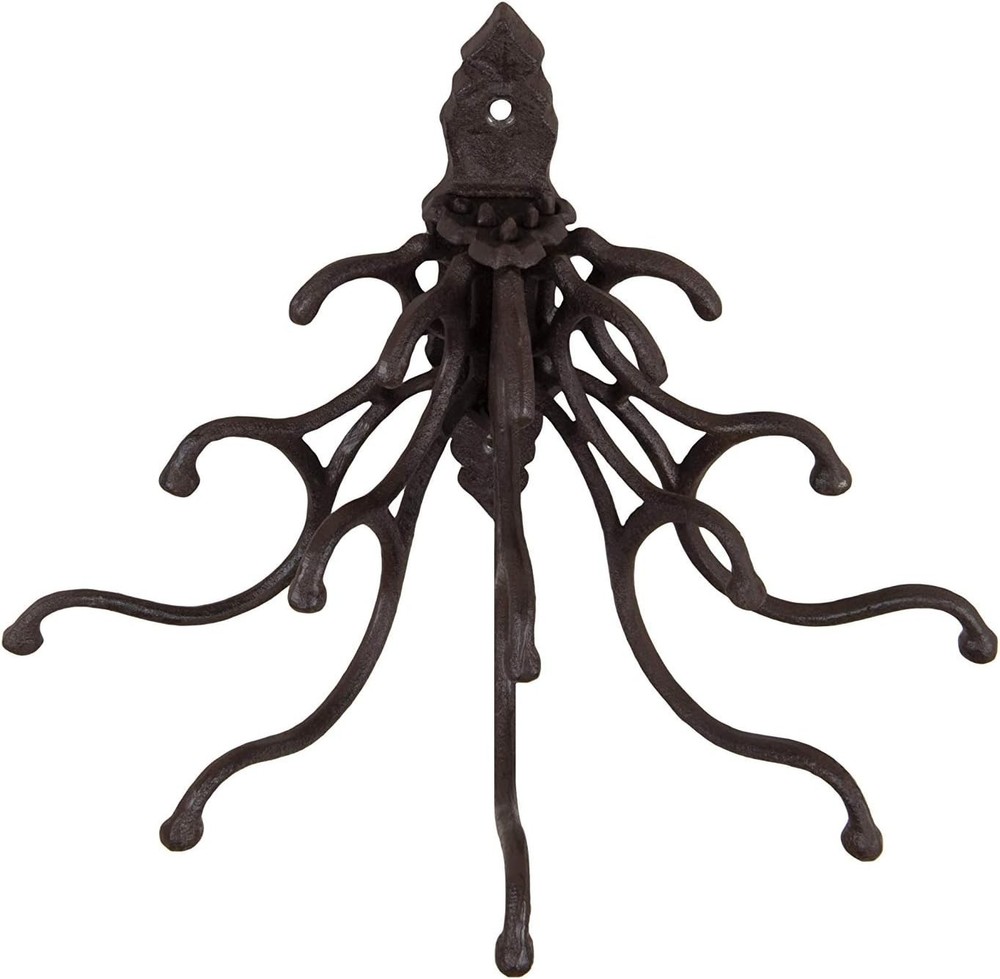 Farmhouse-Style Cast Iron Wall Hook Rack - Durable & Versatile Storage Solution