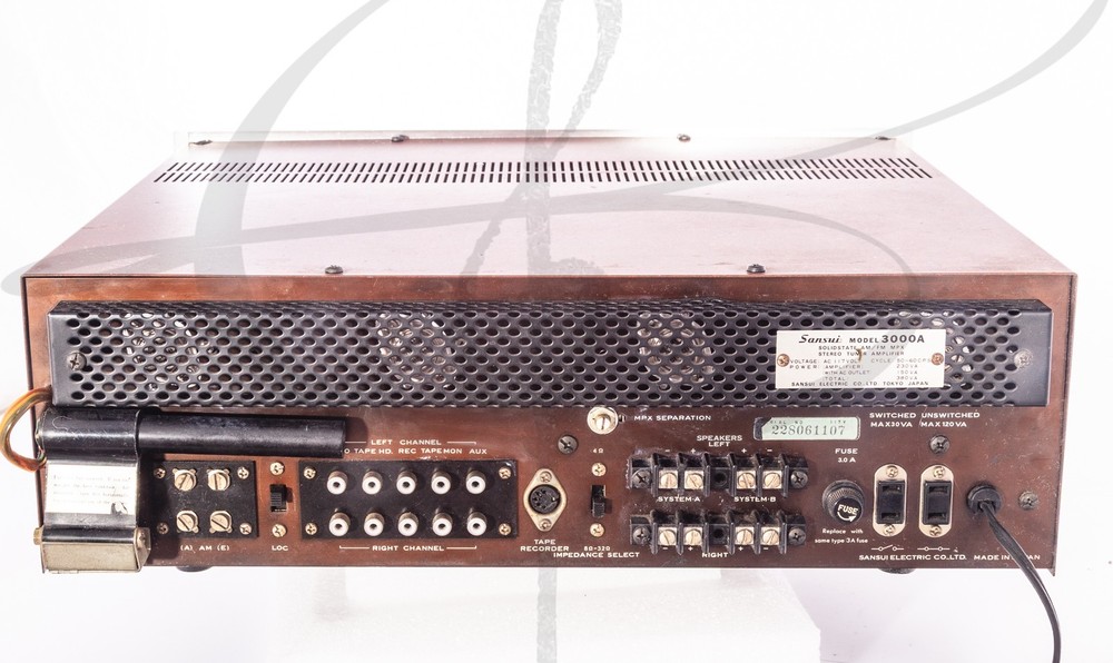 BEAUTIFUL WORKING VINTAGE SANSUI 3000A SOLID STATE STEREO RECEIVER 6MO WARANTY