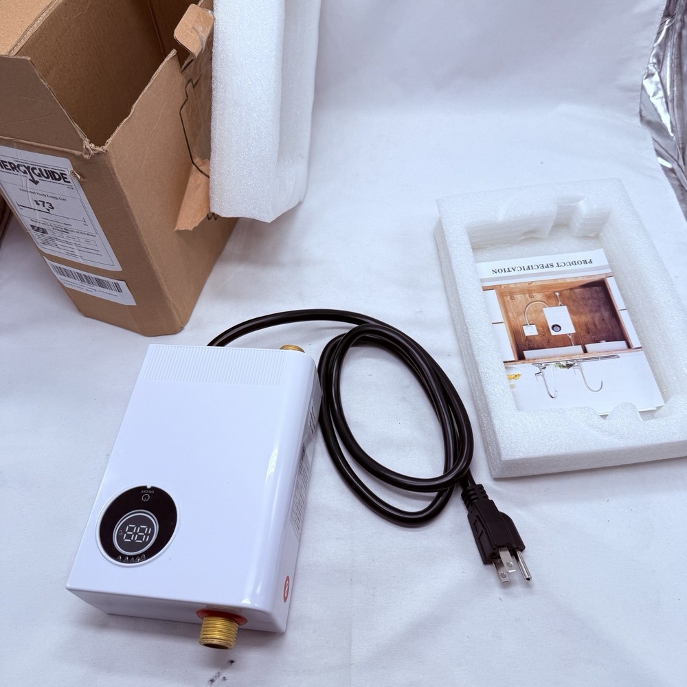 110V Tankless Water Heater Electric, 3000W Compact Water Heater under Sink, Conv