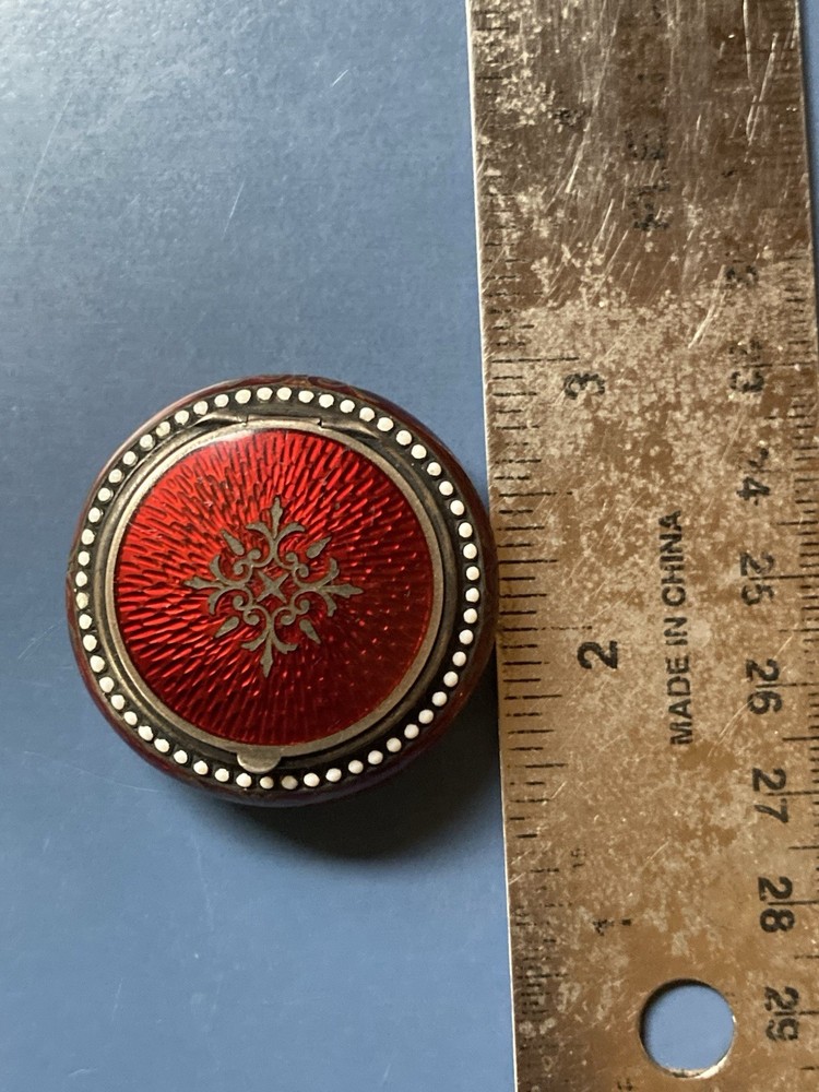 Antique David Andersen Sterling Enamel Snuff Box