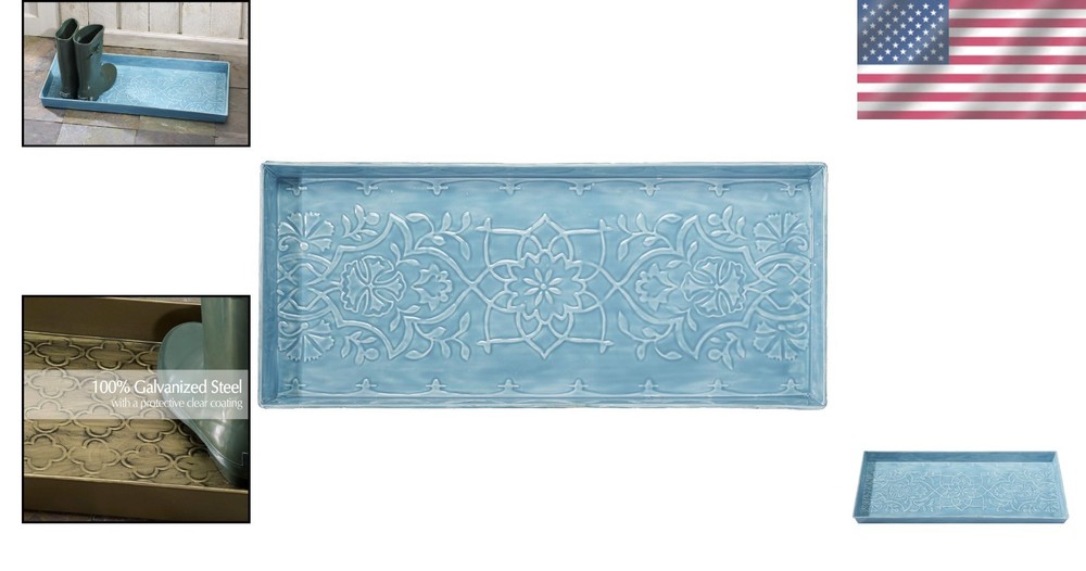 Versatile Enamel Boot Tray, Marbella Design