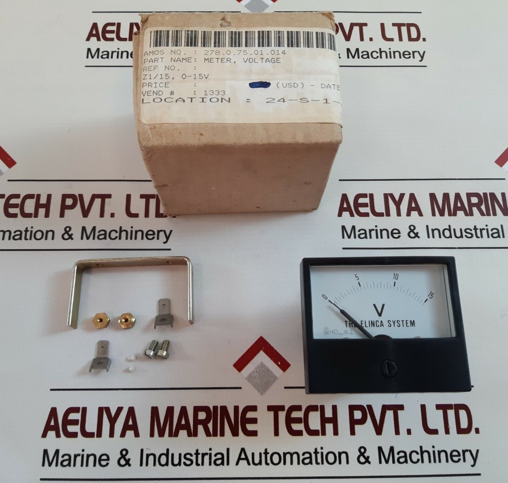 Elinca 0-15v meter analogue volt meter