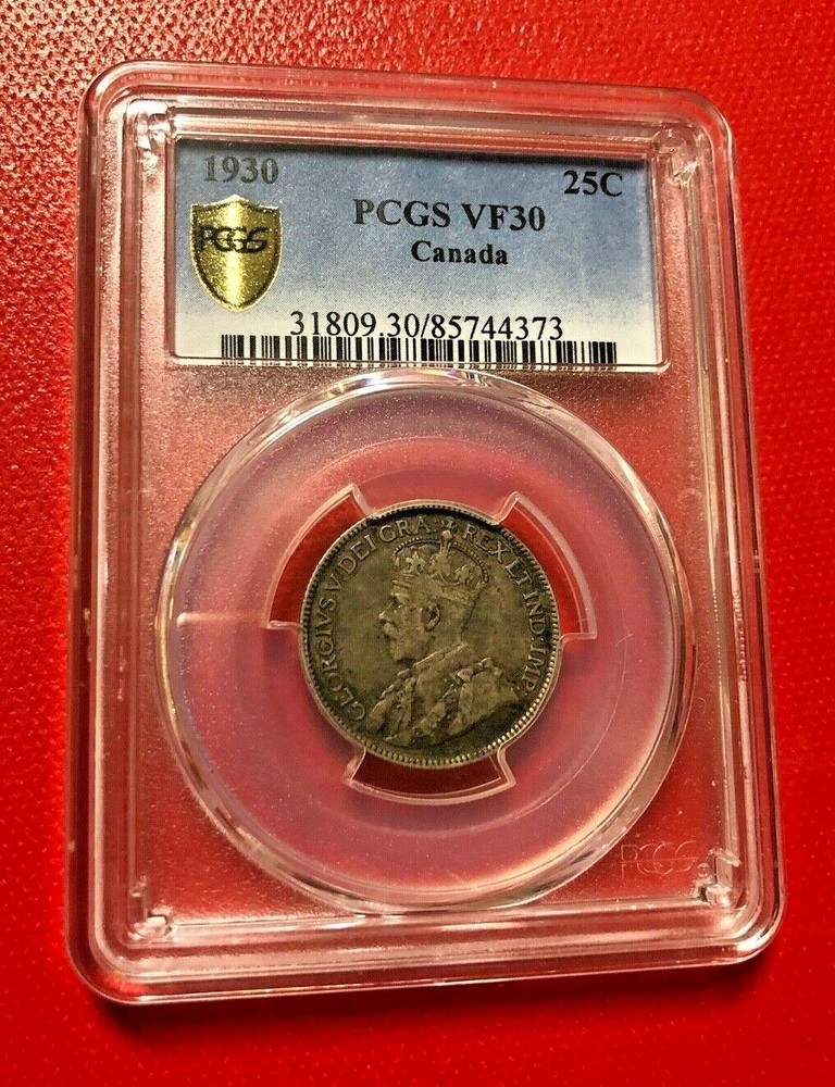 1930 SILVER QUARTER PCGS VF 30 CANADA