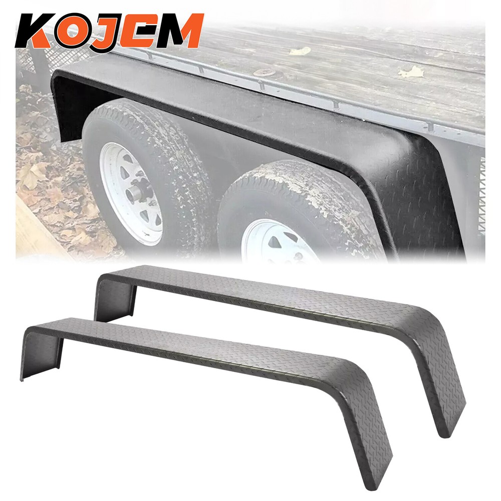 2 Pack Heavy Duty Tandem Axle Trailer Fenders For 13"-15" Tires Utility Trailer