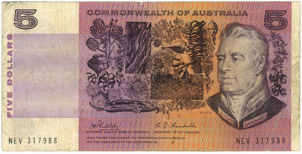 Australia $5 Bank Note #39b