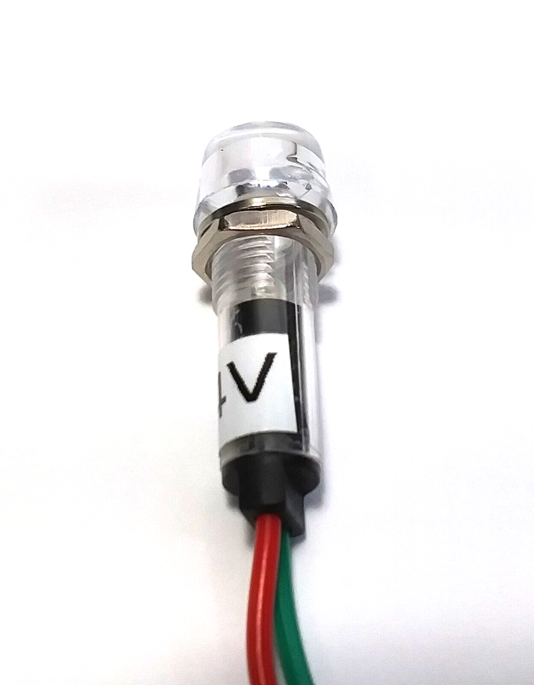 BBT 24 volt AC/DC White LED Waterproof Hi-Profile Indicator Light