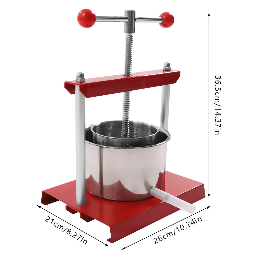 0.8 Gal Cheese Tincture Herb Fruit Wine Manual Press Power Ball Handle for Juice