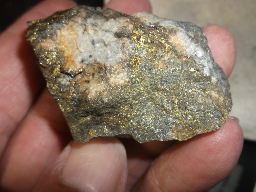 Gold, silver, copper, 65 grams samples ,ore high grade .