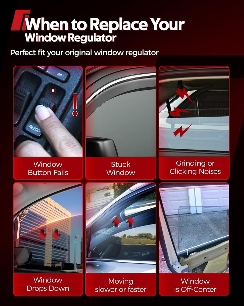 Torchbeam 741-100 Front Left Driver Side Power Window Regulator with Motor Co...