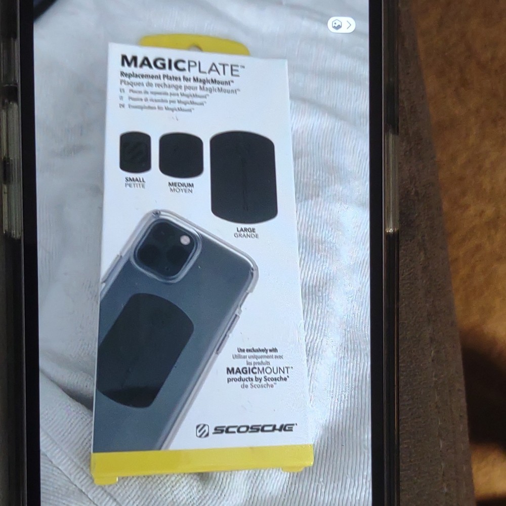 Scosche MagicPlate Replacement Plates Black Small Medium Large