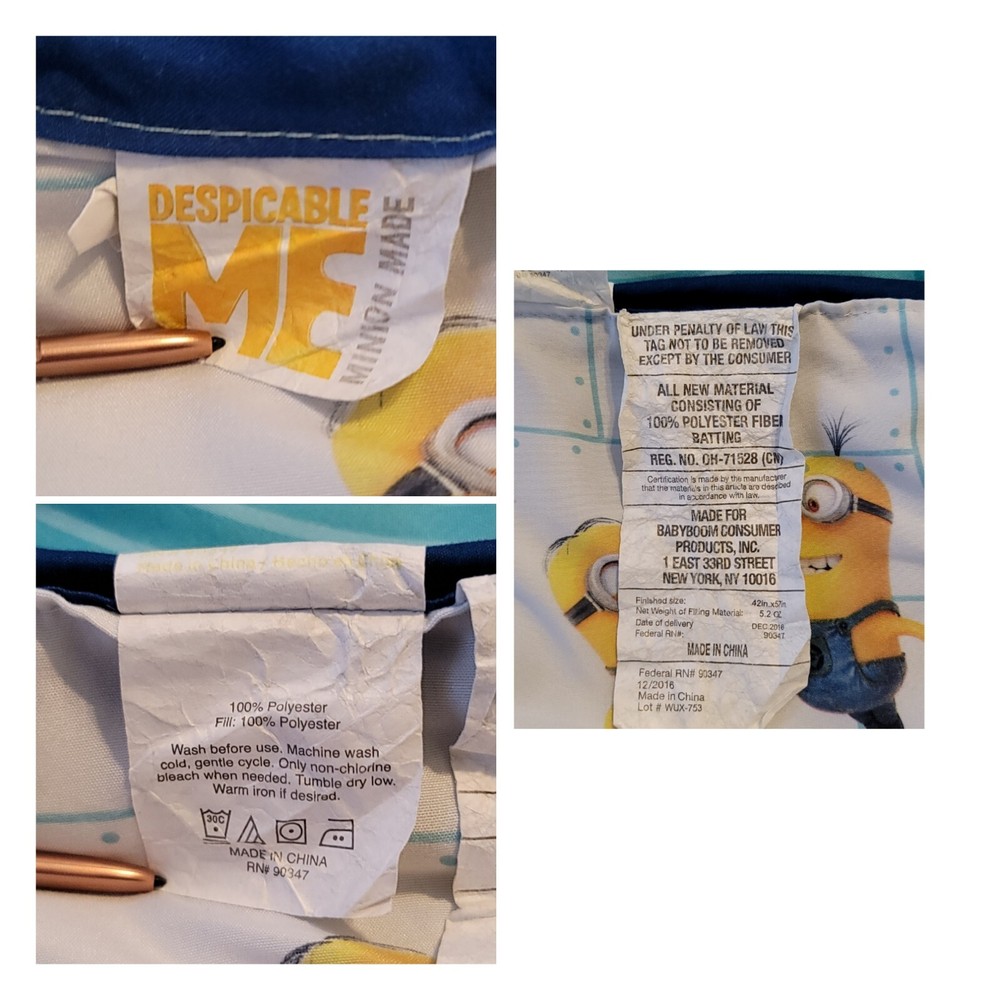 DESPICABLE ME Crib Sheets COMFORTER Drape Panel 2016 MINION MISHAPS 4 Piece Set