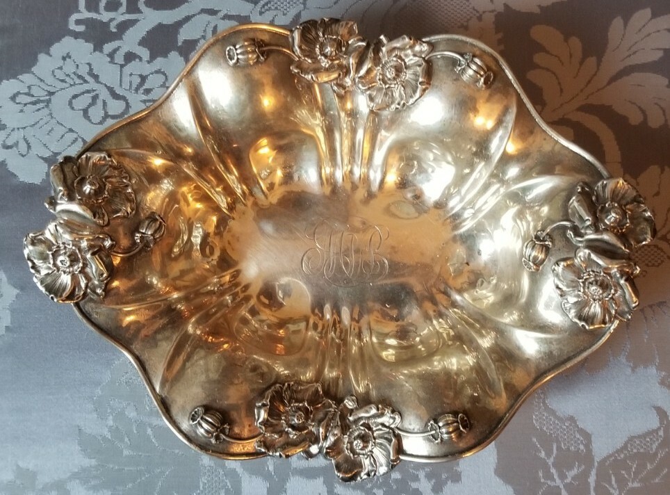 Kerr Sterling Silver Dish Circa 1855 To 1892 Repousse pattern 732