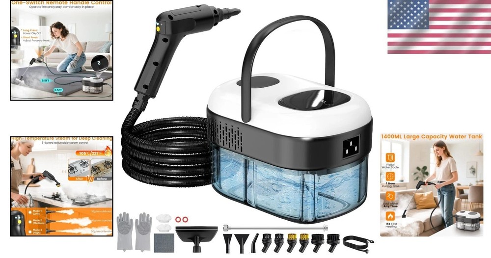 Professional-Grade Deep Cleaning Steamer